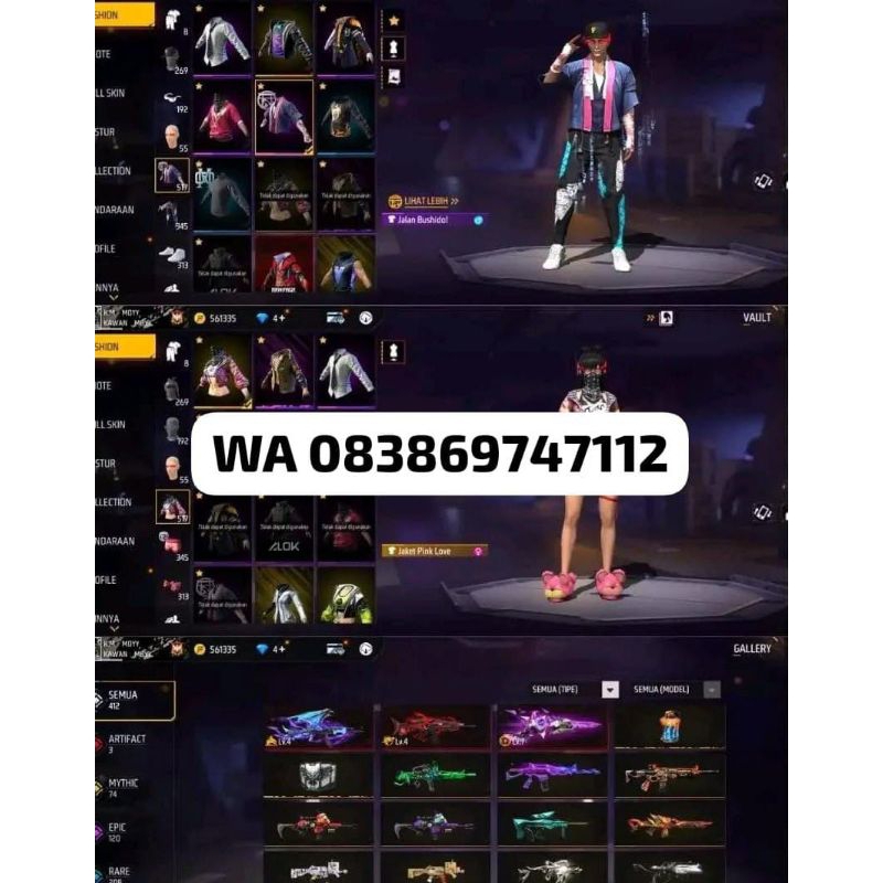 Jual akun FF dijamin murah dan aman
