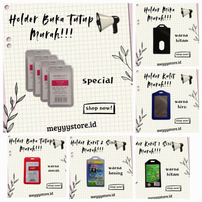 

Tempat ID CARD / HOLDER [STOCK MELIMPAH] Termurahhh Harga Grosir!!!