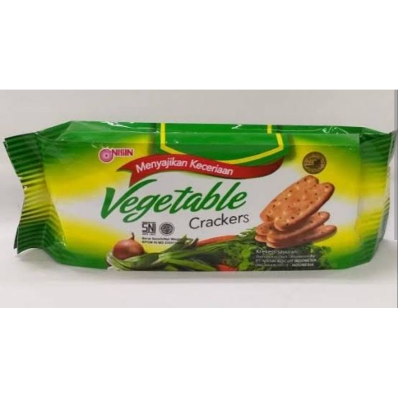 

nissin vegetable crackers biskuit 160 gr