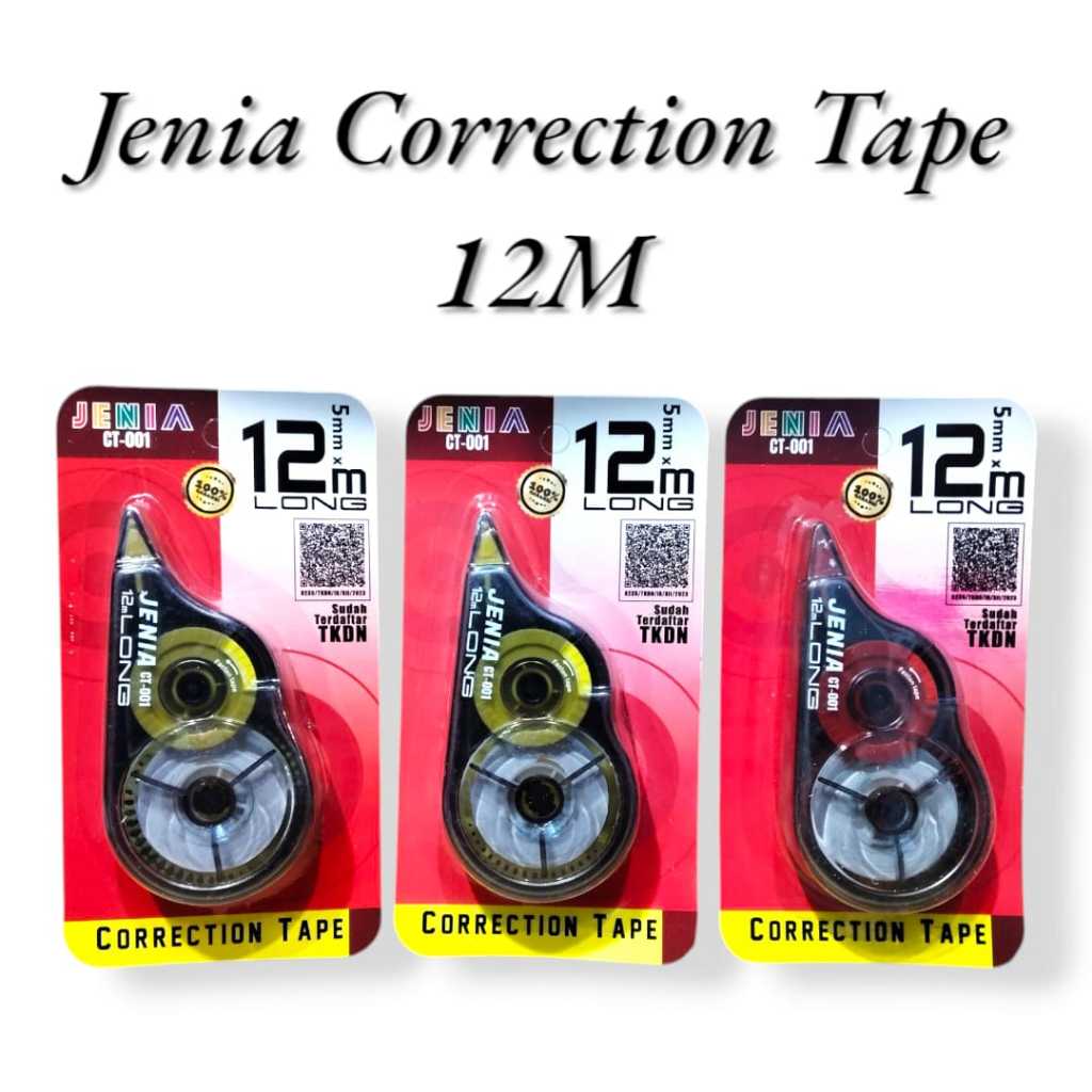 

Correction Tape / Tip Ex Kertas Panjang 12M