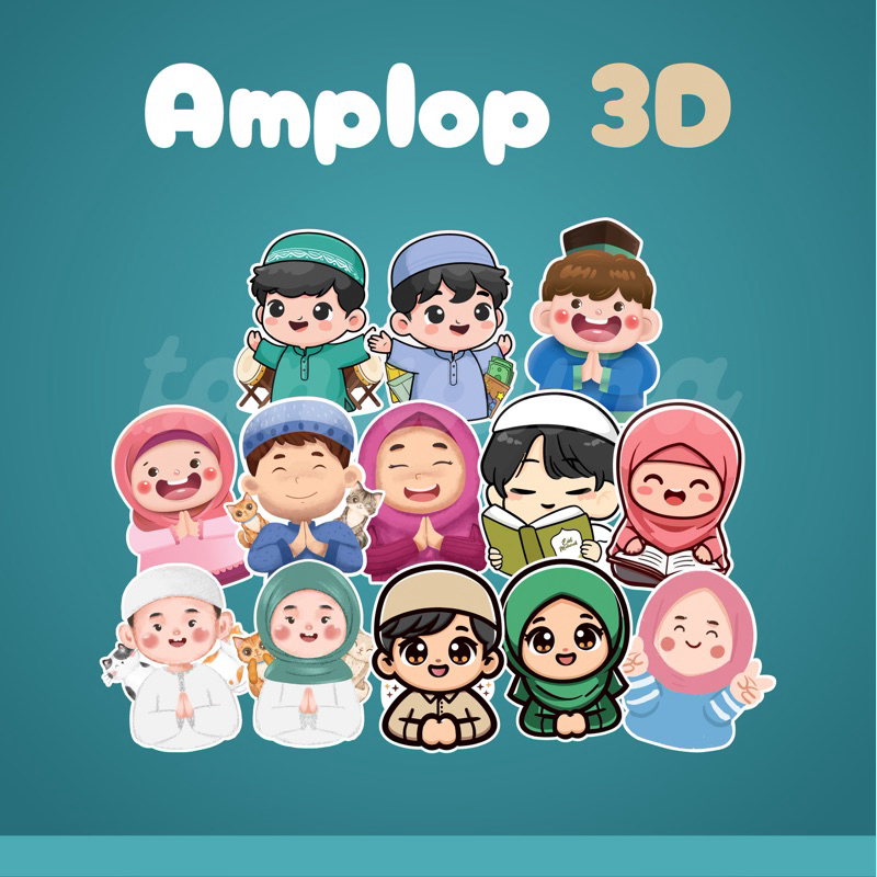 

Amplop Edisi Hari Raya Idul Fitri Karakter isi RANDOM (6pcs, 9pcs, 12pcs) 3D Lucu dan Gemas
