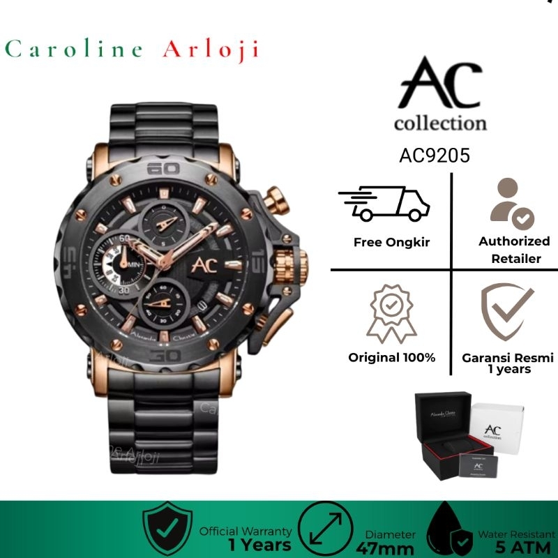 Jam Tangan Pria Alexandre Christie AC9205 / AC 9205 Original Garansi Resmi