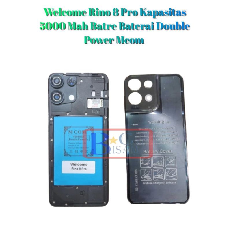 Mcom Welcome Rino 8 Pro / Maimaite Rino 8 Pro Battery Batere Batre Baterai Double Power