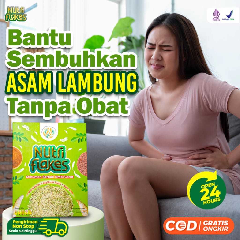 

Nutriflakes Sereal Umbi Garut Membantu Meredakan Asam Lambung Paket 1 Box
