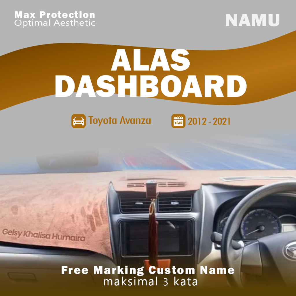 Cover Dashboard AVANZA 2012 2013 2014 2015 2016 2017 2018 2019 2020 Alas Pelindung [Bulu NON RASFUR]