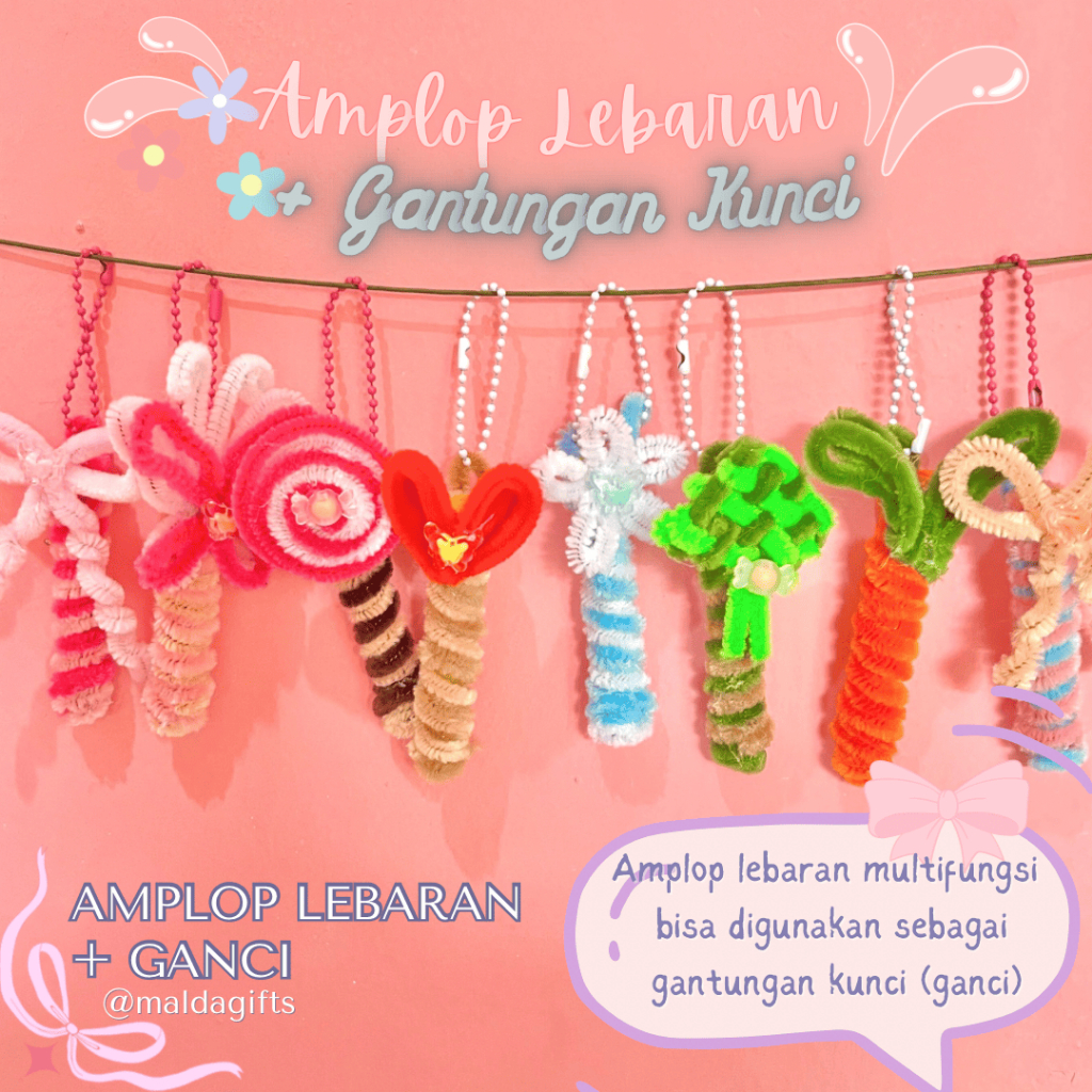 

Amplop Lebaran Handmade | Gantungan Kunci Kawat Bulu