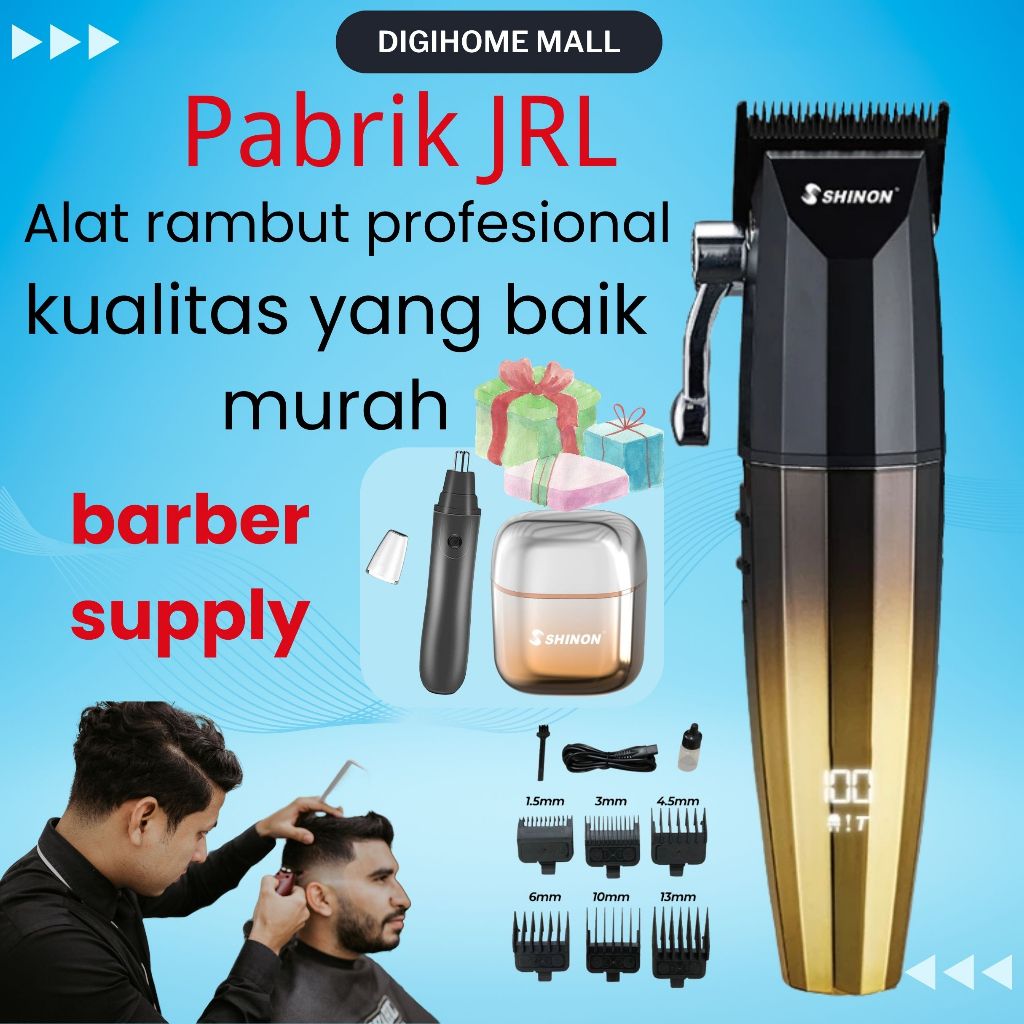 Mesin cukur elektrik rambut  JRL Clipper Trimmer Alat Pangkas Rambut  Alat Potong Rambut Kliper Berg