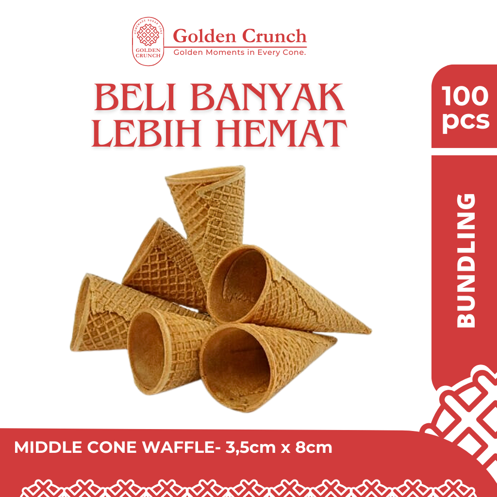 

BUNDLING Cone Ice Cream Middle 3,5cm x 8cm isi 100pcs