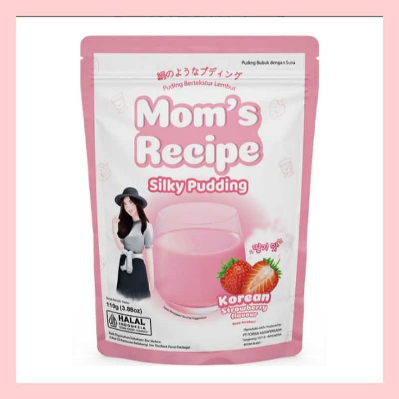 

mom's Recipe Silky Pudding Instan Strawberry Korea 110g