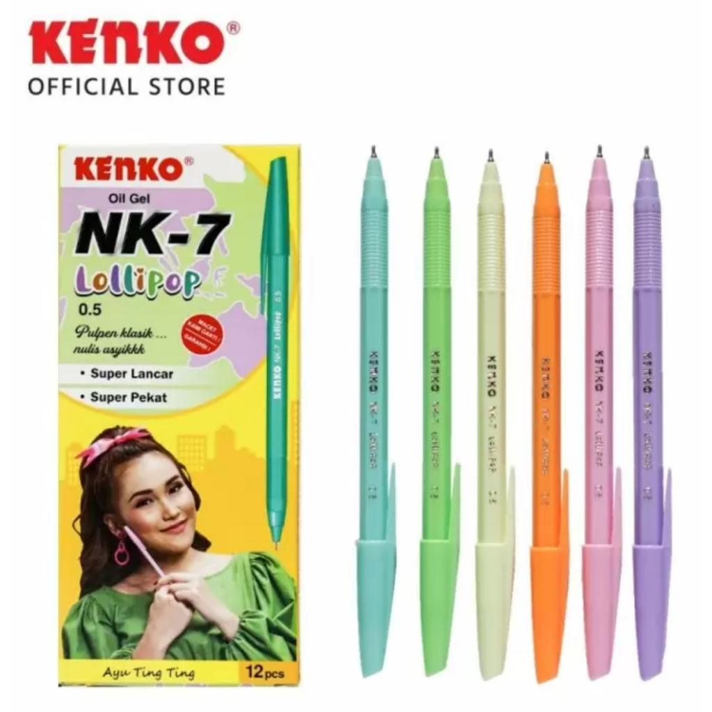 

PEN GEL OIL NK-7 LOLLIPOP [Per 1 Lusin]