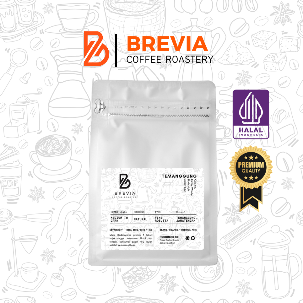 

Kopi Robusta Temanggung Biji/Bubuk 500gr - Coffee Beans Robusta Single Origin Espresso