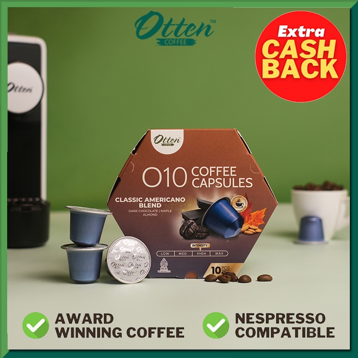 

ASLII Kopi Kapsul - O10 Classic Americano Blend Coffee Capsule Kapsul Nespresso Compatible - Otten