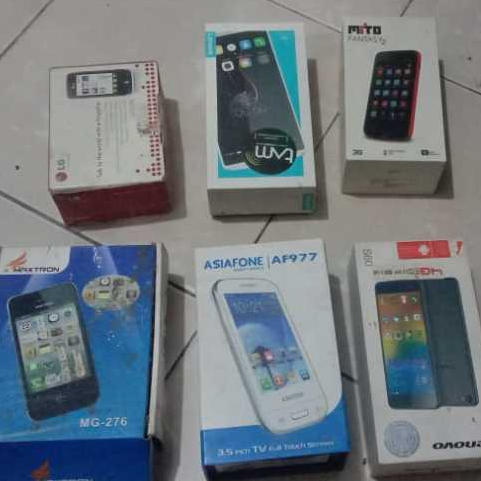 

(DUS SAJA) Box / Dus / Kotak Handphone berbagai Merk Kondisi Second Siap Pakai