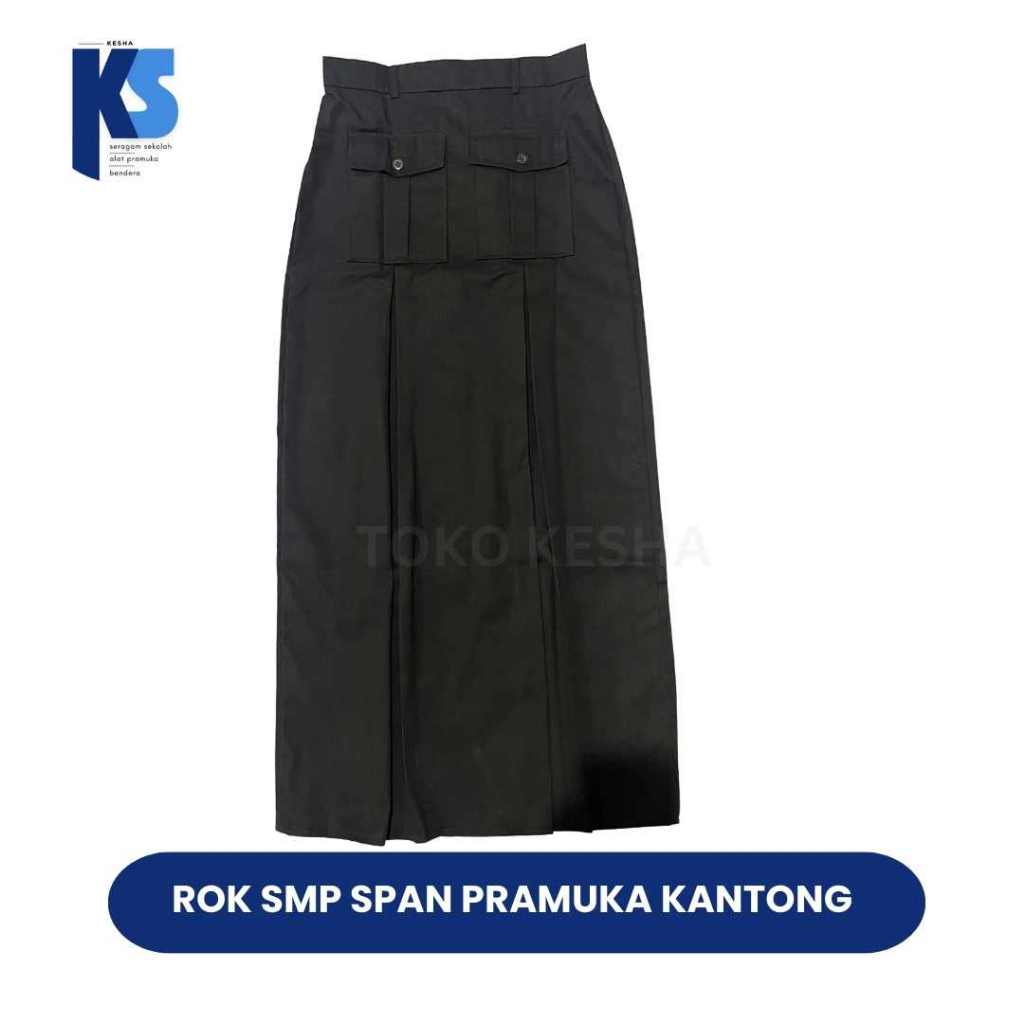 ROK PRAMUKA SMP PANJANG SERAGAM SEKOLAH SMP SPAN ROK PRAMUKA KANTONG DUA 2 SPAN SMP