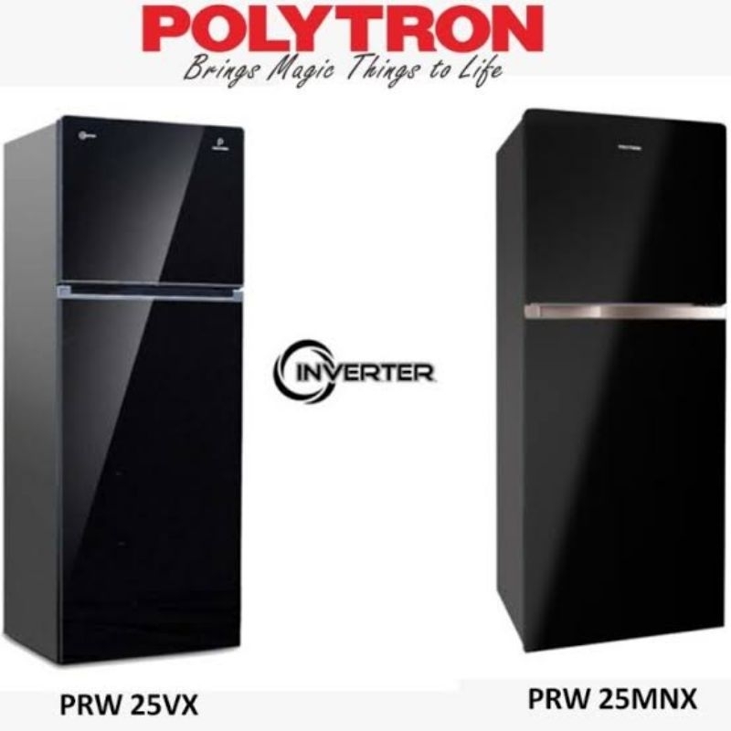 POLYTRON PRW-25MNX PRW-25VX KULKAS 2 PINTU 240 L PRW25MNX PRW25VX PRW25
