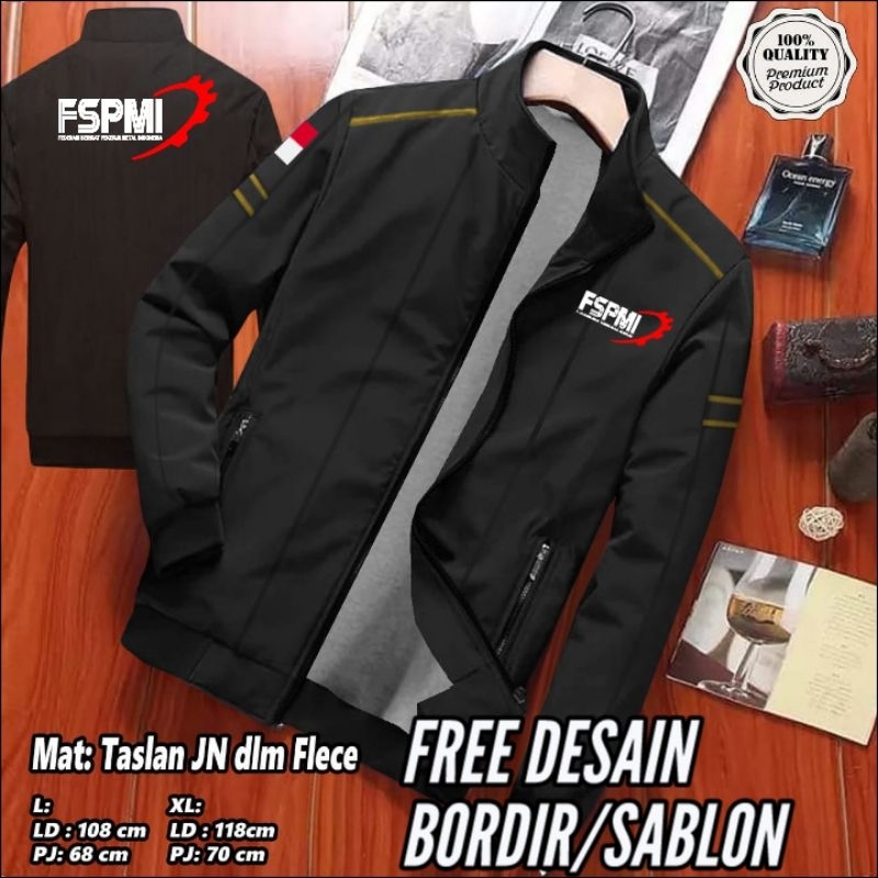 JAKET FSPMI BORDIR/SABLON FREE REQUEST NAMA LOGO KOMUNITAS ORGANISASI INSTANSI PEMERINTAH FAKULTAS U