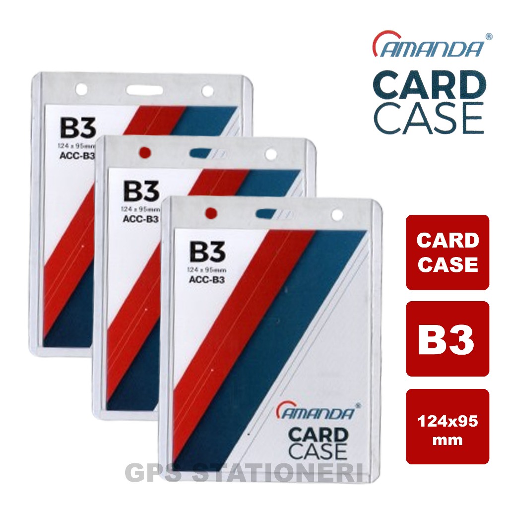 

Card Case B3 / ID CARD B3 / Name Tag B3 Amanda ACC-B3 124x95mm 1 pak isi 20