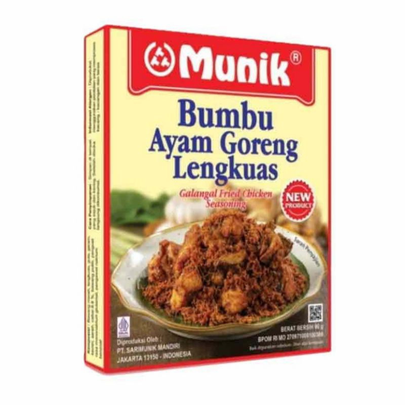 

Munik Bumbu Instan / Ayam Goreng Lengkuas / Tomyam
