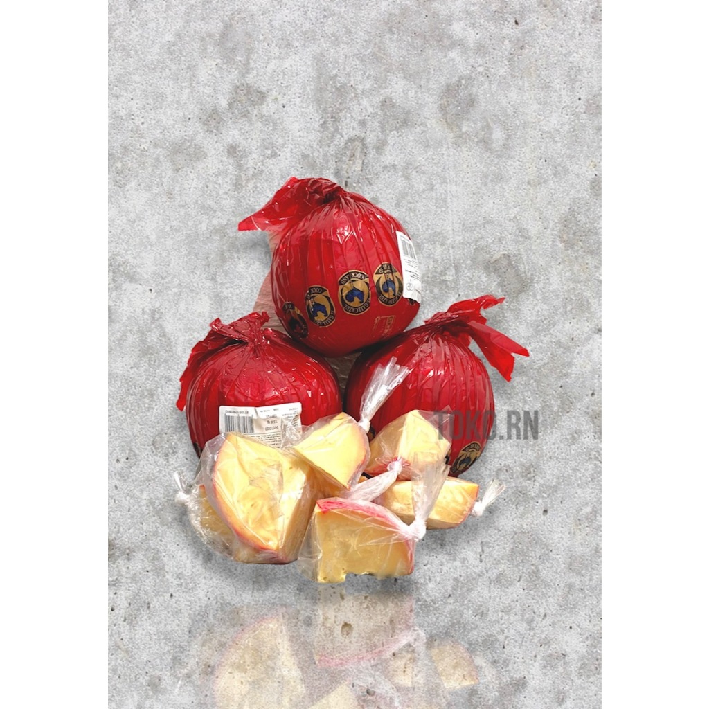 

Keju Bola Edam Ayam Emas Holland repack 50gr dan 100gr