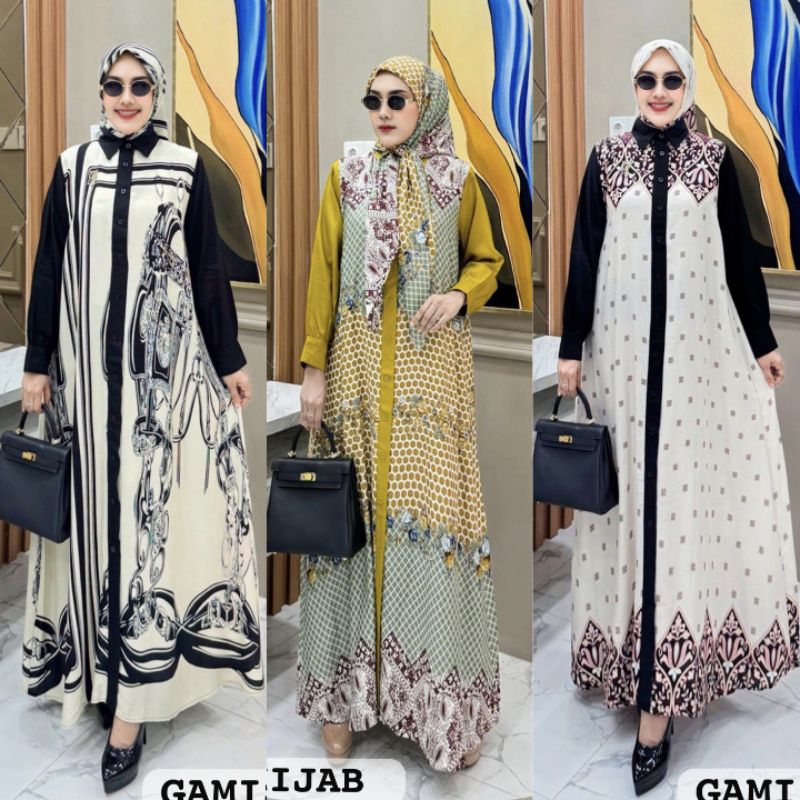GAMIS GITA HIJAB ori Naura - Free Hijab Dress Cantik Daster Panjang Daster Gamis Rayon Premium Rayon
