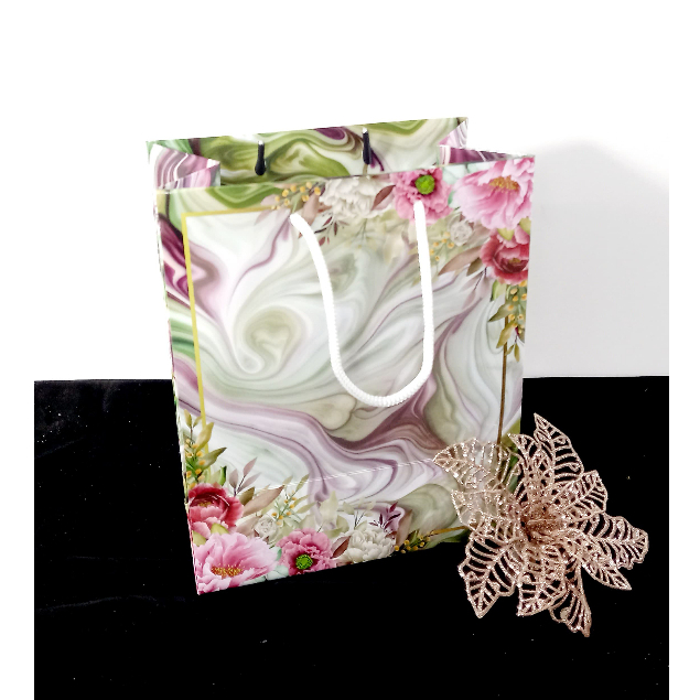 

Paperbag Motif Aesthetic Flower Uk 18 x 11 x Tinggi 22cm / Hampers / Kue Kering / Souvenir / Kado / Hajatan / DLL