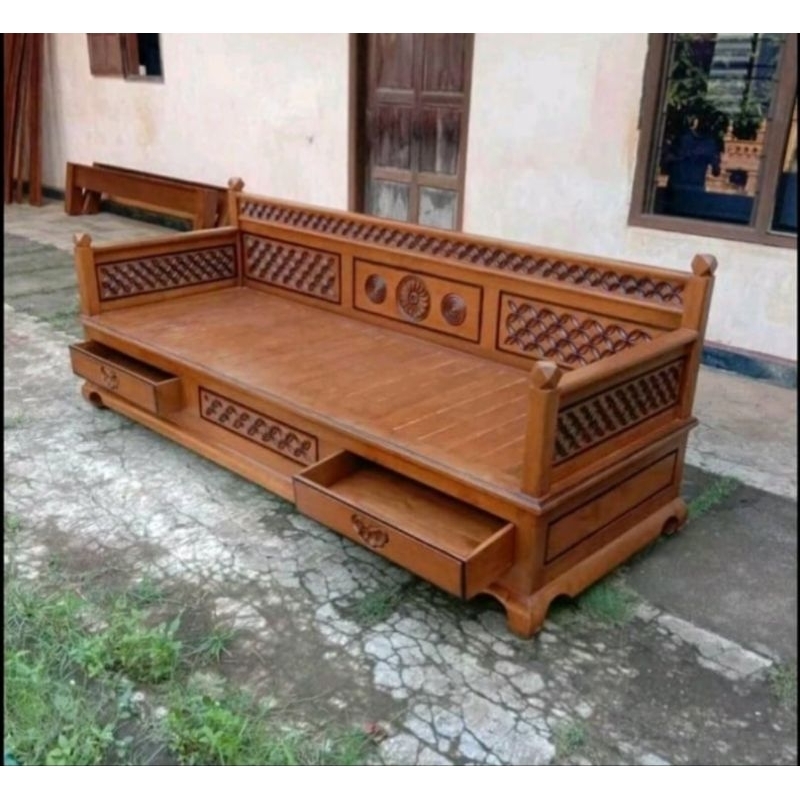 Bale bale jati kursi panjang / bangku