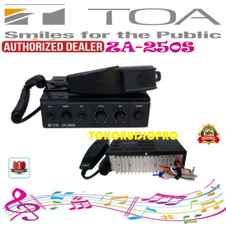 TOA ZA250S ZA-250S Car Amplifier Mobil Toa