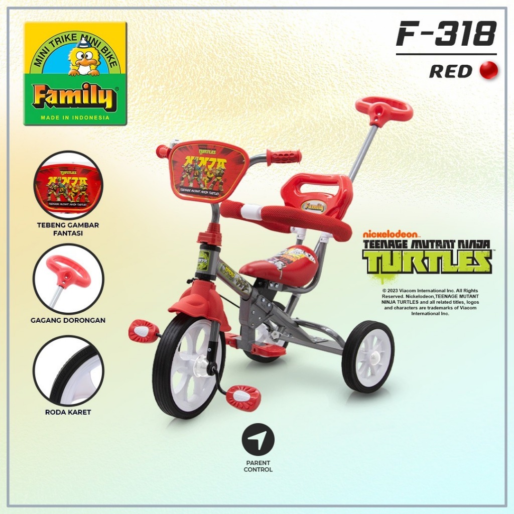 Family Sepeda Roda Tiga Anak Sepeda Roda 3 Bayi Tricycle Anak Sepeda Anak New Model F-318