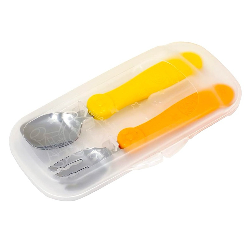 ANPANMAN SPOON FORK WITH CASE ANPANMAN STAINLESS STEEL SENDOK GARPU ANAK ANPANMAN 1 TAHUN KE ATAS MA