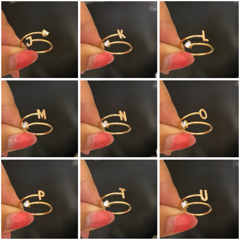 CINCIN SPIRAL HURUF M-Y KADAR 375 UKURAN 9,10,11,12