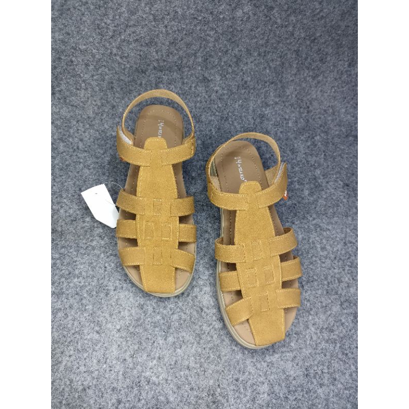 SANDAL WANITA KOREAN STYLE TALI MOTIF GLADIATOR GESPER SAMPING SANDAL YURIKO KEKINIAN