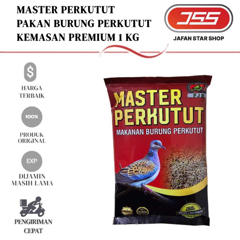 MASTER Perkutut Pakan Burung PerKutut Kemasan 1 Kg KEMASAN ALUMUNIUM