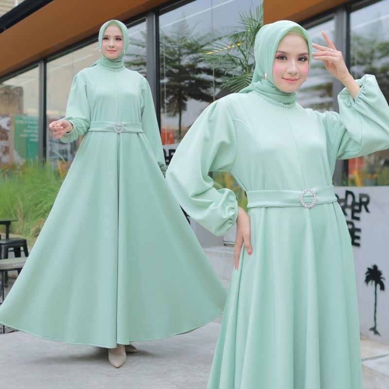 MAXI SCUBA PREMIUM TEBAL GAMIS PREMIUM / GAMIS DEWASA POLOS MEWAH TERMASUK BELT