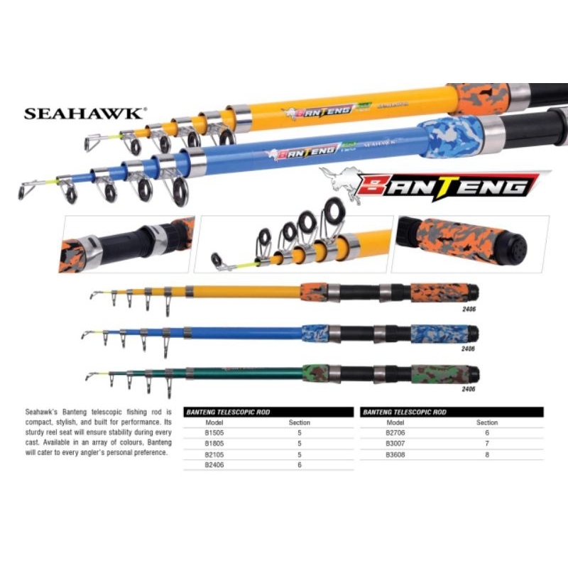 Joran telescopic seahawk 150 joran set murah