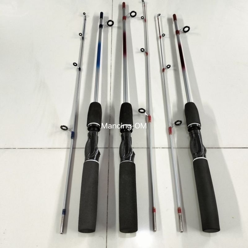 Joran fiber new king 120 135 bawah hollow atas solid