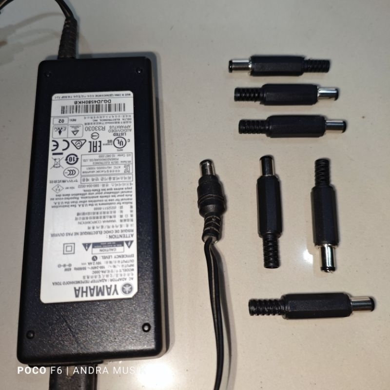 Kepala jack dc jek Konektor adaptor yamaha 16v Pa300c  pengganti kepala jeck lubang adaftor