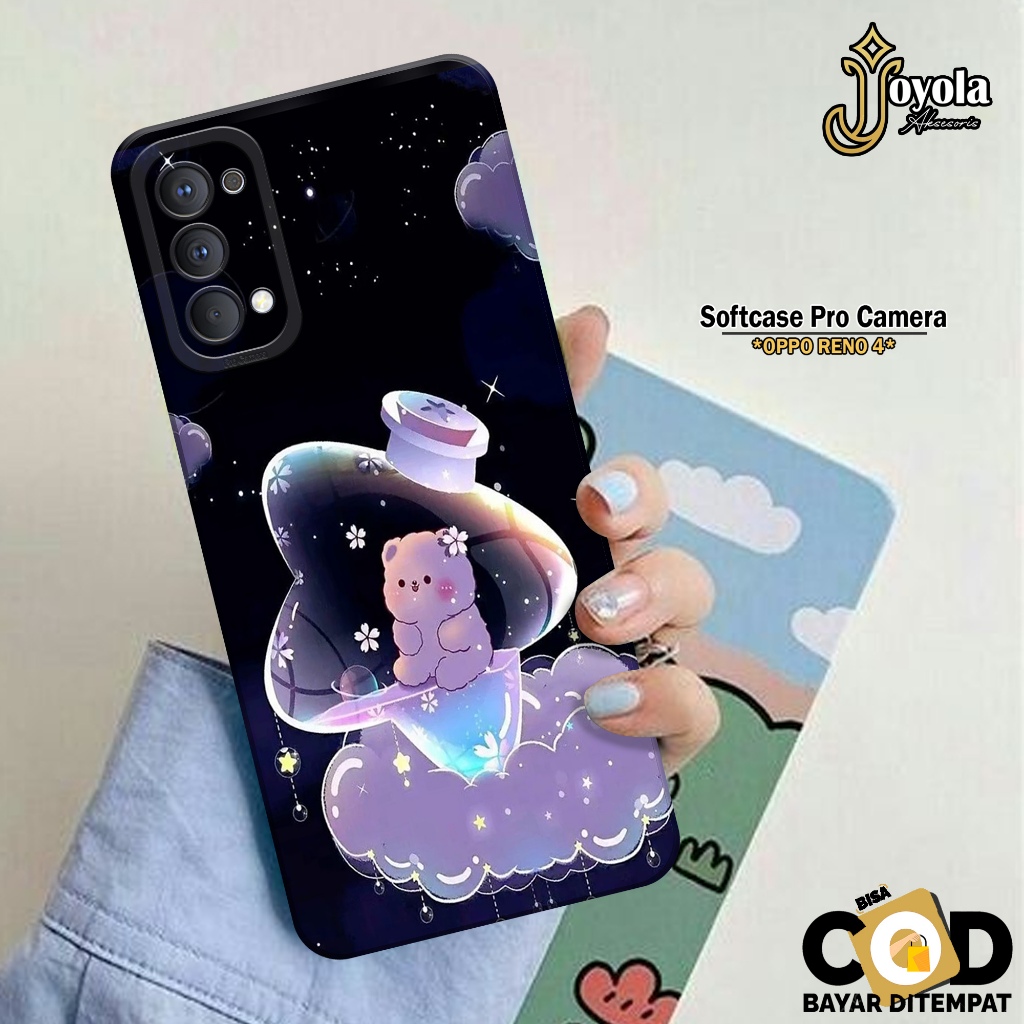 JOYOLA Case OPPO RENO 4 - Fashion Case Kartun - Softcase OPPO RENO 4 - Pro Camera - Casing OPPO RENO