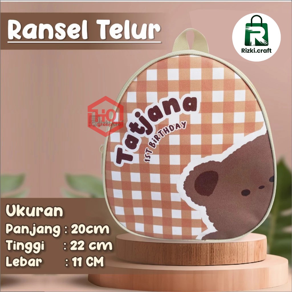RANSEL TELUR/TAS ULANG TAHUN/ PREMIUM/SOUVENIR/RANSEL