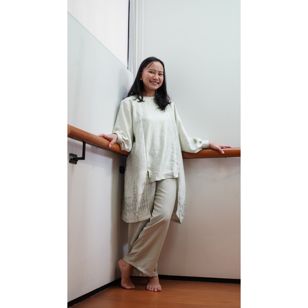 Tahaya Tunik - One Set Tunik 300K Dapat 2 - Warna Sage