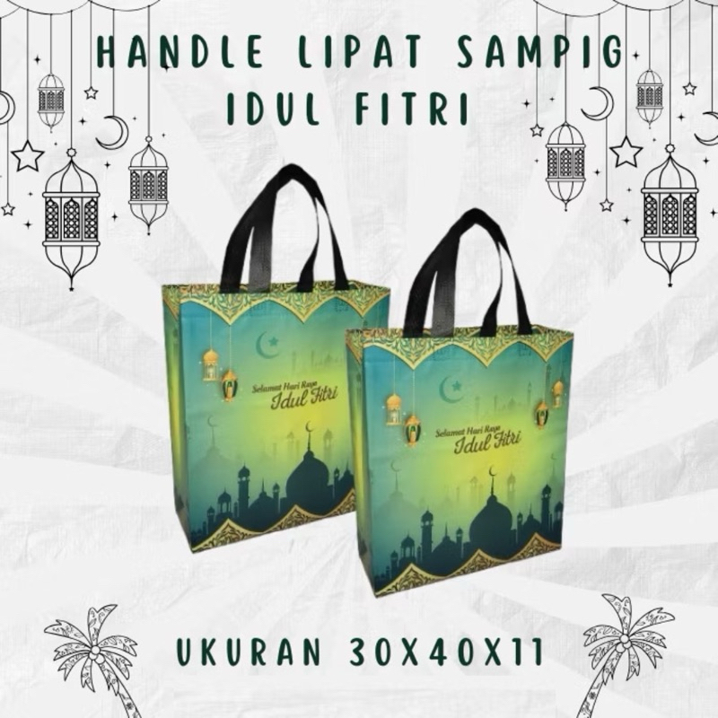 

Spundbon Goodie Bag Laminasi Lebaran Tas Hampers Idul Fitri Parcel Sembako UK. 30x40x11 cm