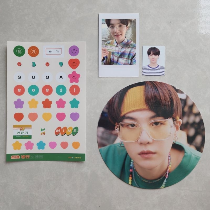 OFFICIAL Season Greetings BTS 2021 Suga Set Sticker + Mini Poster + ID Photo Set + Polaroid Suga