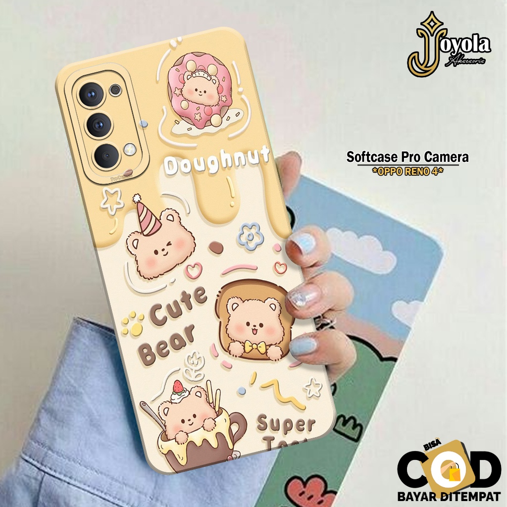 JOYOLA Case OPPO RENO 4 - Fashion Case Kartun - Softcase OPPO RENO 4 - Pro Camera - Casing OPPO RENO
