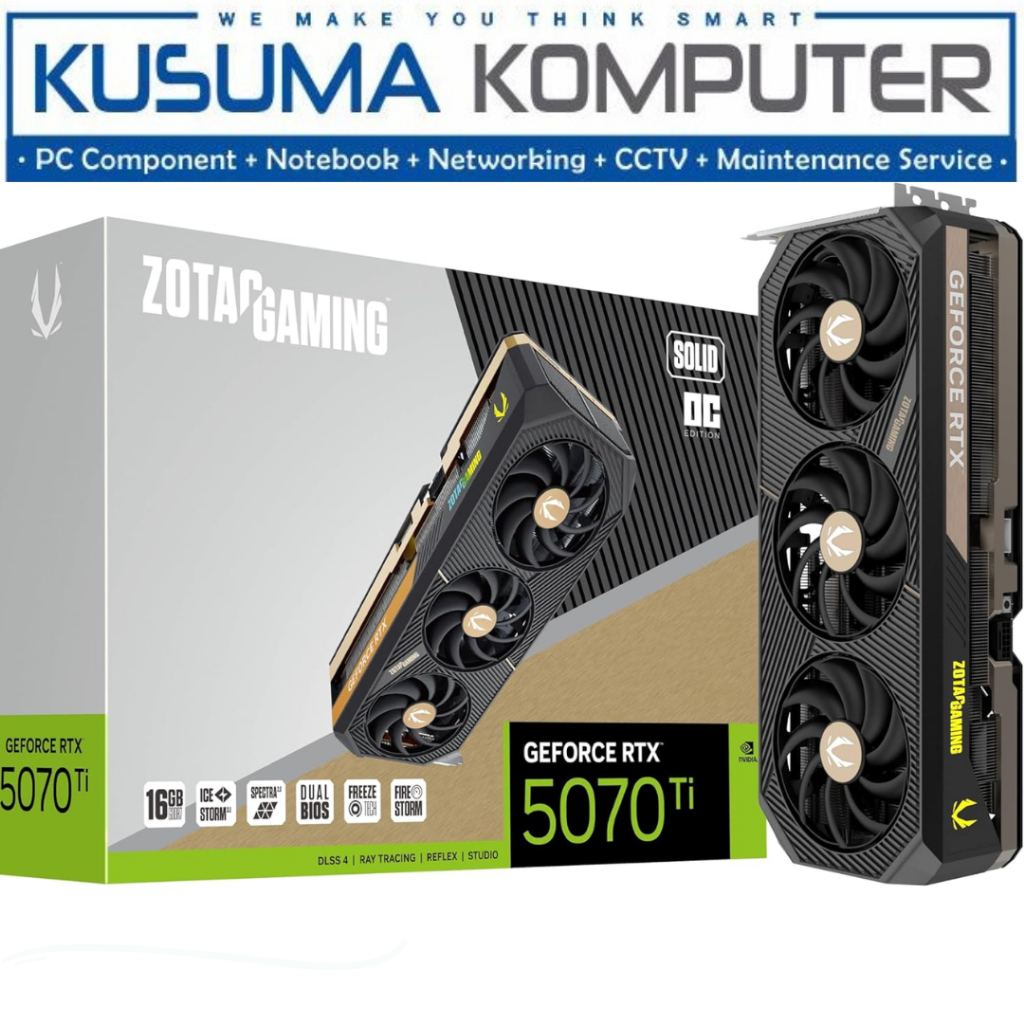 ZOTAC GAMING GeForce RTX 5070 Ti RTX5070 5070TI SOLID OC 16GB GDDR7