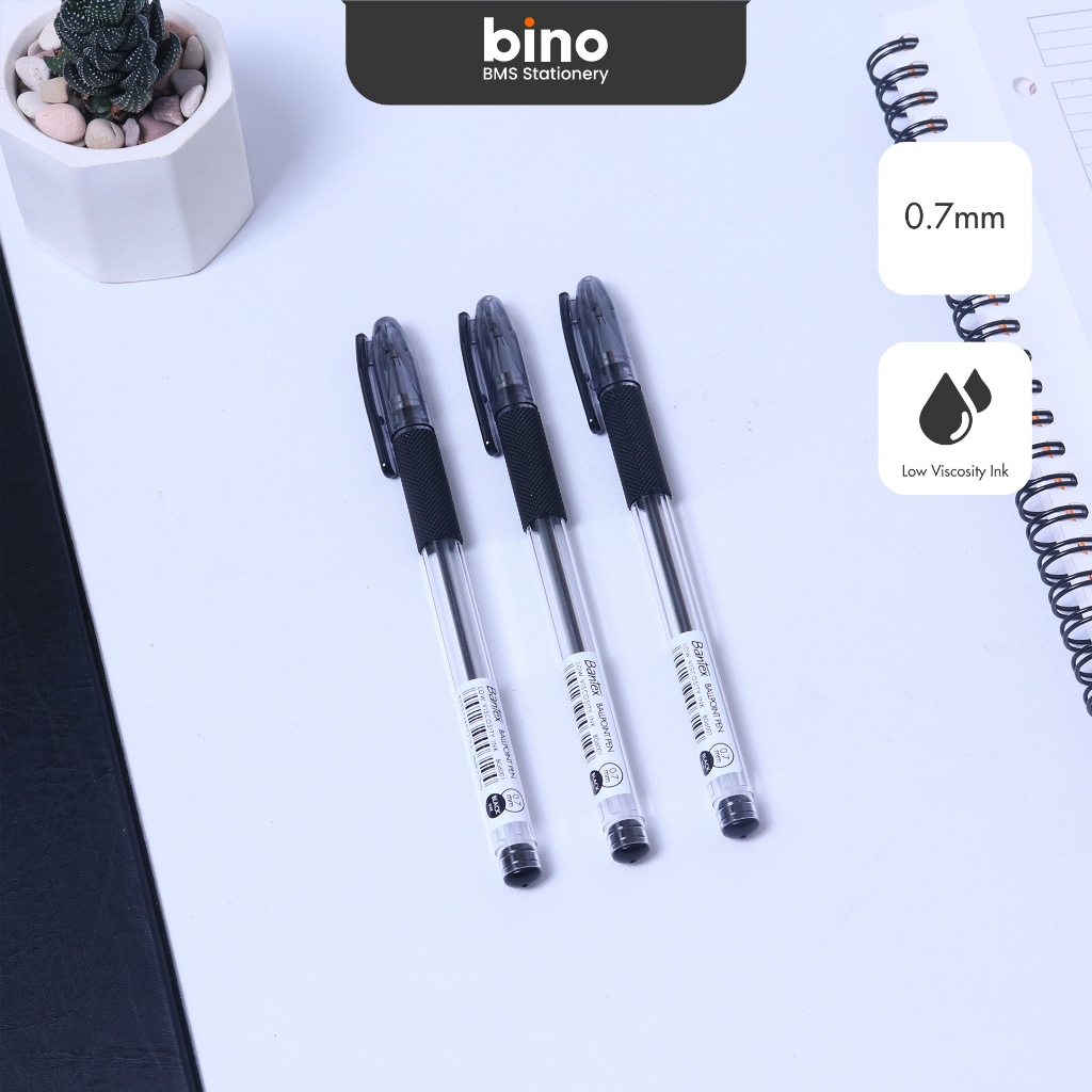 

[BMS Bekasi] Bantex Pulpen Ballpoint Tip 0.7 mm Low Viscosity Ink Comfortable Grip Satu Set BG6011