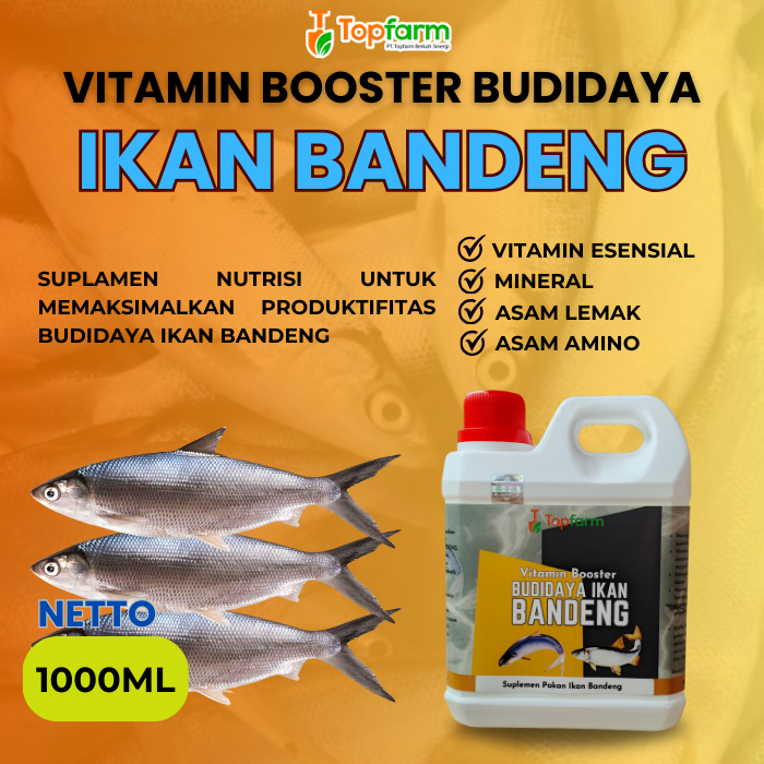 Vitamin Ternak Ikan Bandeng 1LITER/ Vitamin Ikan Bandeng/ Vitamin Ikan Bandeng Cepat Besar/ Vitamin 