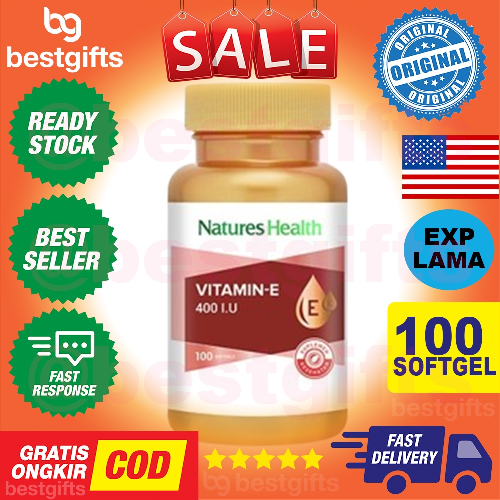 Kedaiari - Nature'S Vitamin E 400 Iu 100 Kapsul - Imunitas, Antioksidan, Anti Aging
