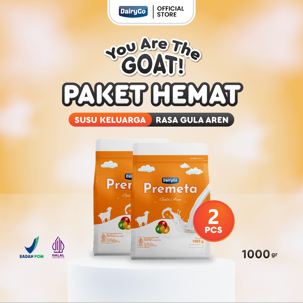 

Susu Kambing Etawa Bubuk Aren 1kg Alami Bantu Atasi Asam Urat Kesemutan dan Kebas Paket 2 pcs