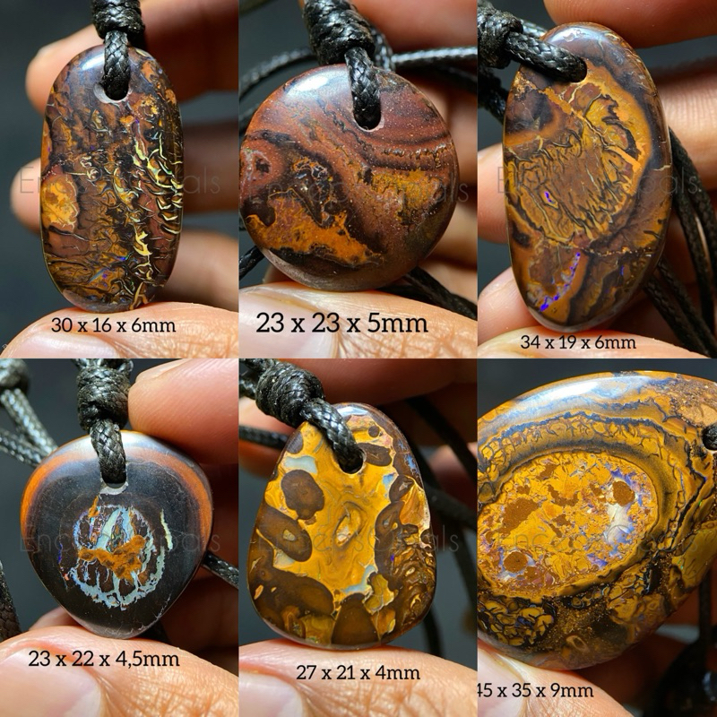 Kalung kalimaya / Kalung Liontin / boulder opal koroit australia / kalung batu kalimaya natural 100%