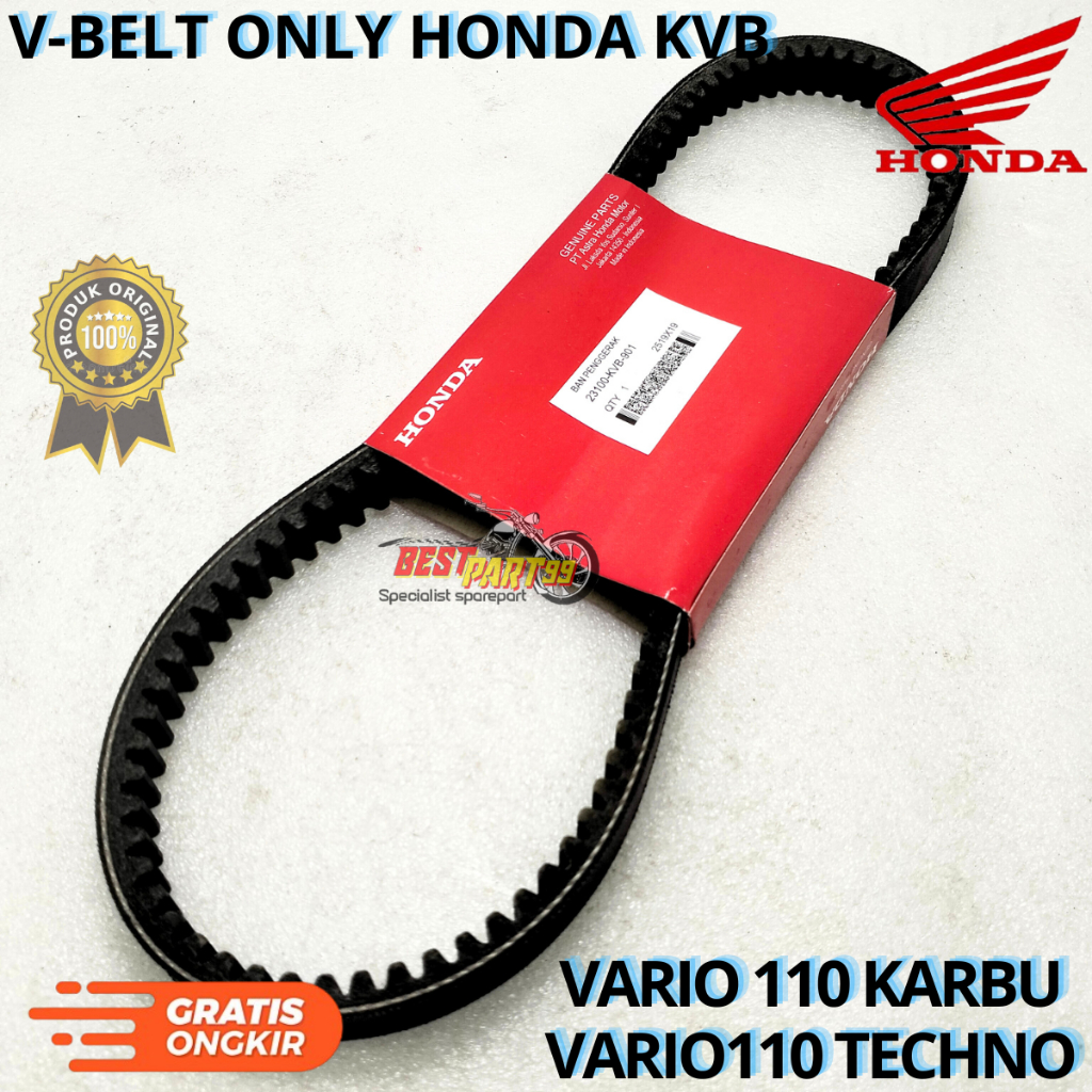 V-belt only honda  VARIO 110 KARBU/110 TECHNO KVB. AHM berkualitas original asli ori dan presisi
