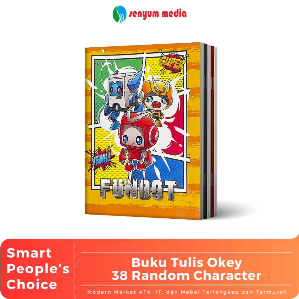 

Buku Tulis OKEY Oleh KIKY 38 Lembar Random Character (1 Pack Isi 10 Buku) (S:PAK)